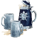 Graphic of ale steins